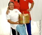 Antonio Starita con i figli Giuseppe e Mena