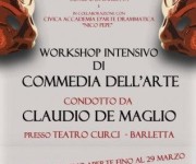 Primo workshop di commedia dell'arte con Claudio De Maglio a Barletta dal 3 al 6 aprile