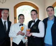 da destra Antonio Iannotta e Carla Pagliaro con Giulia Valery e Nicola Visca - Con GiòSole la Campania regina del prodotto naturale