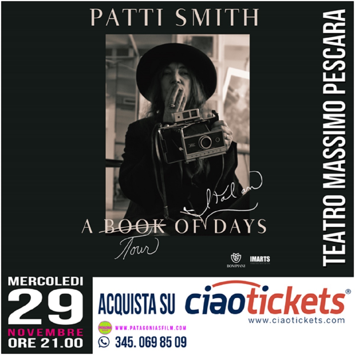 Patti Smith live a Pescara 29 novembre 2023