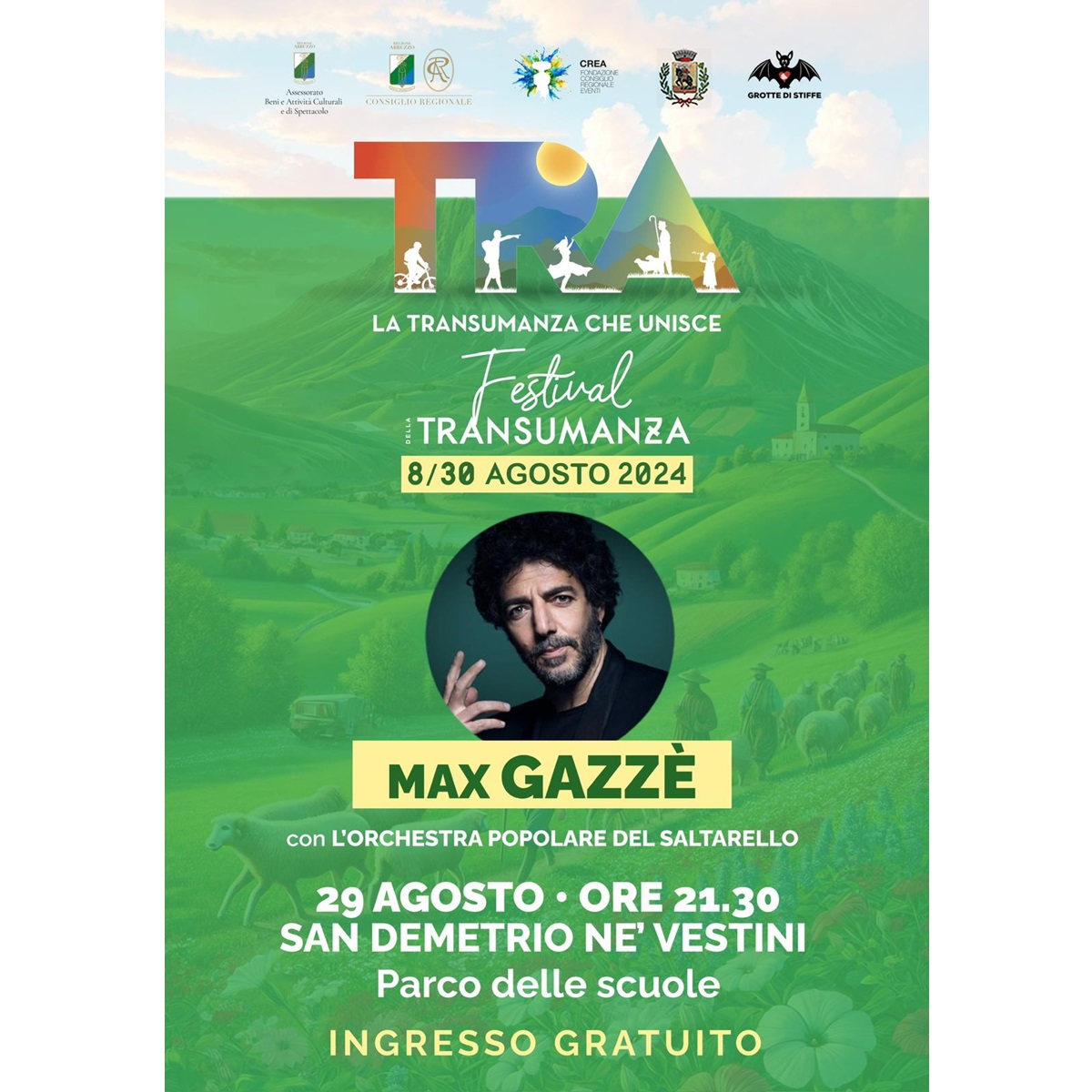 Max Gazzè a San Demetrio ne’ Vestini giovedì 29 agosto 2024