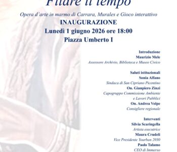 A San Cipriano Picentino la memoria della lana diventa arte pubblica con “Filare il Tempo” di Silvia Scaringella