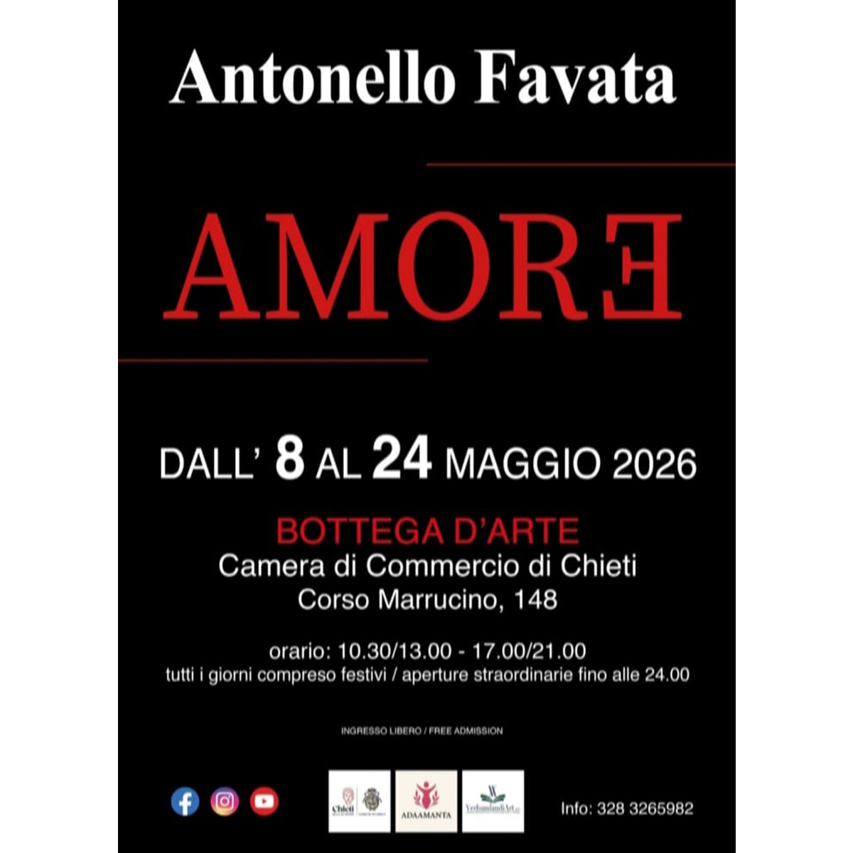 L'artista teatino Antonello Favata torna ad esporre nella sua Chieti
