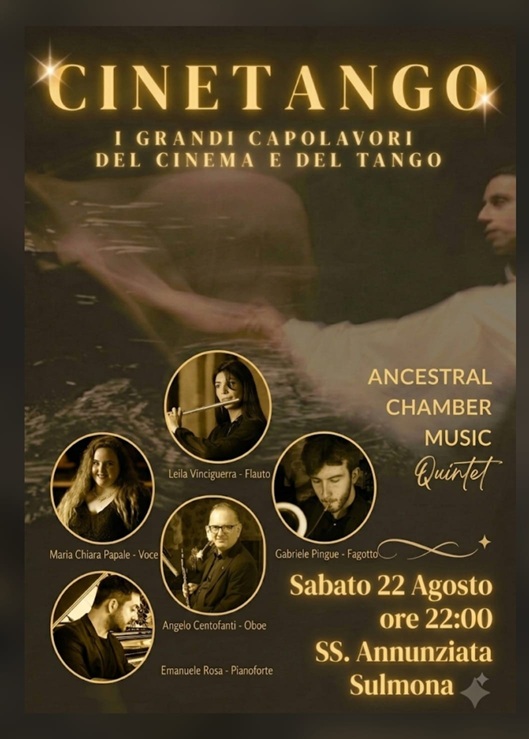 Ancestral Chamber Music Quintet in concerto stasera a Sulmona