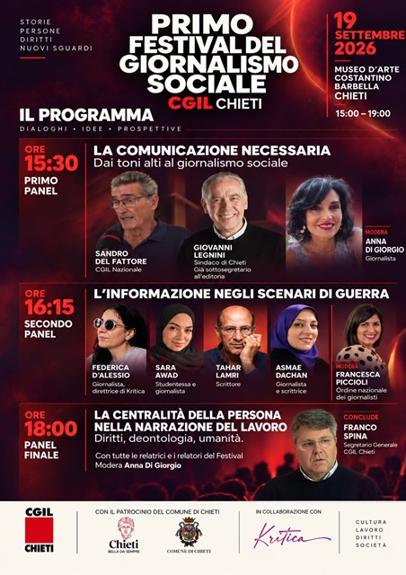 Prima edizione del Festival del Giornalismo Sociale della CGIL Chieti